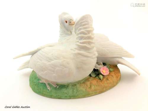 Figure of Love Doves in Biscuit.