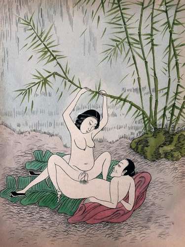 Chinese erotic painting of the 18th or 19th century