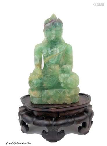 Sculpture of Green Quartz.