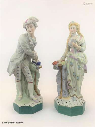 Antique pair of biscuit