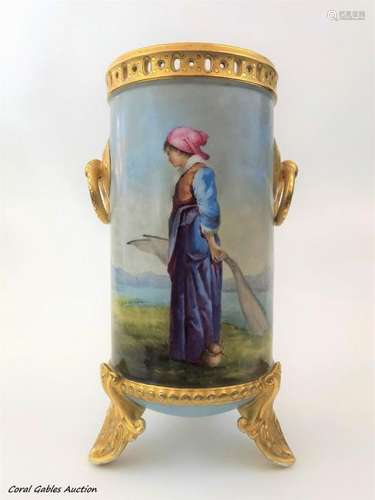 Hand Painted Porcelain Vase