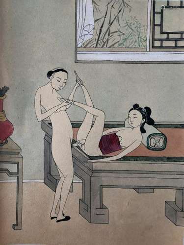 Chinese erotic painting of the 18th or 19th century