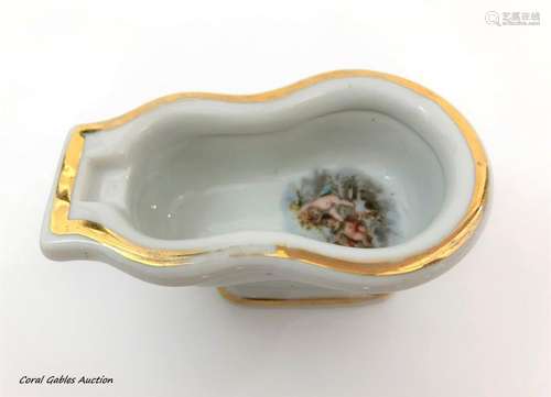 Collectible item, porcelain miniature toilet