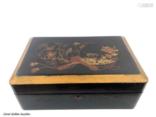 Chinese ebony sewing box.