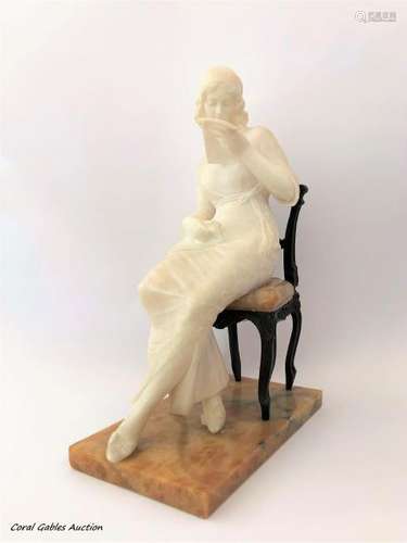 Alabaster sculpture. No signed.