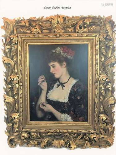 19th century painting. Signed C arl Becker.