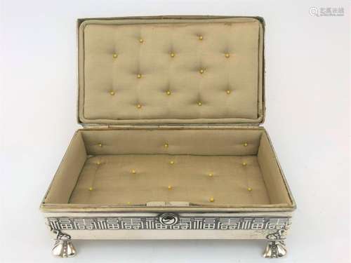 Silver plated bronze box.