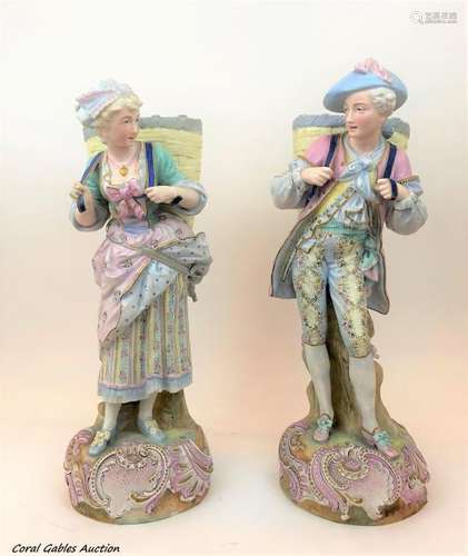 German antique Biscuit couple