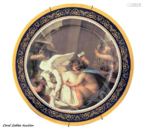 Porcelain plate signed Limoge.