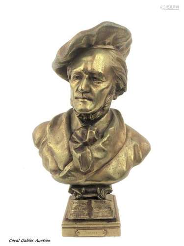 Antique metal bust