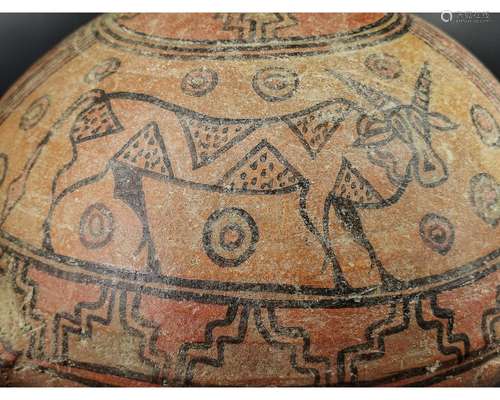 RARE INDUS VALLEY TERRACOTTA FLAGON