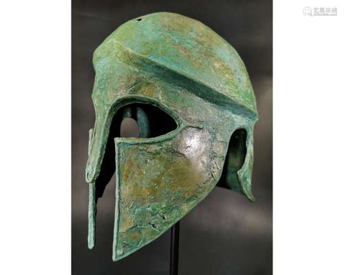 GREEK CORINTHIAN BRONZE HELMET