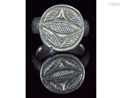 RARE CRUSADERS SILVER RING WITH EYE OF PROVIDENCE