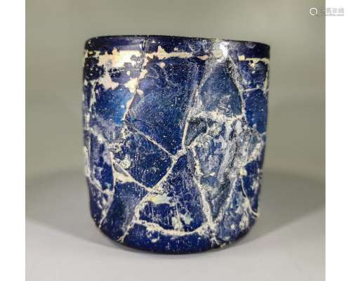 ROMAN COBALT BLUE GLASS CUP