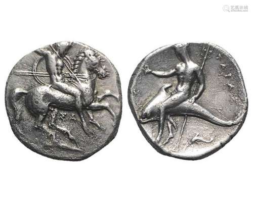 Southern Apulia, Tarentum, c. 315-302 BC. AR Nomos