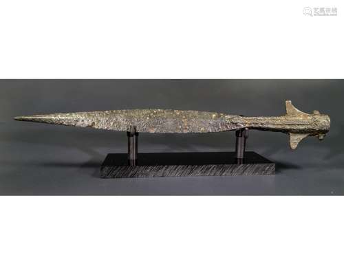 MEDIEVAL DECORATED IRON SPEAR