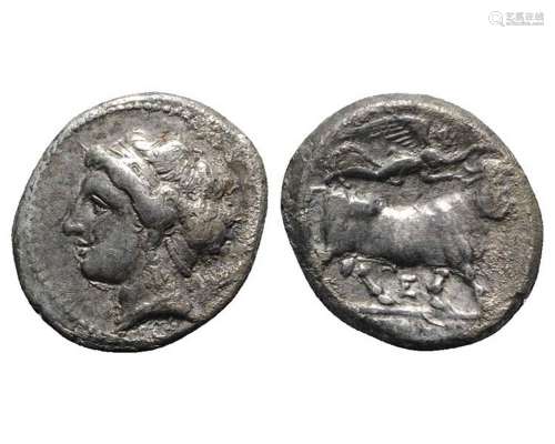 Southern Campania, Neapolis, c. 275-250 BC. AR Didrachm