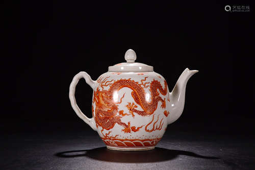 IRON RED GLAZE TEAPOT