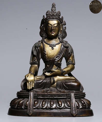 A GILT BRONZE BUDDHA