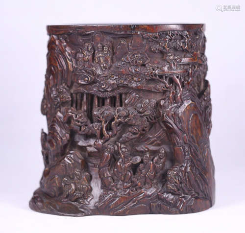 OLD CHENXIANG WOOD PEN HOLDER