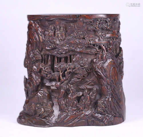 OLD CHENXIANG WOOD PEN HOLDER