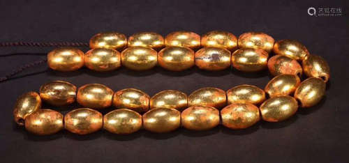 TIBETAN GILT ZHUSHA BEADS