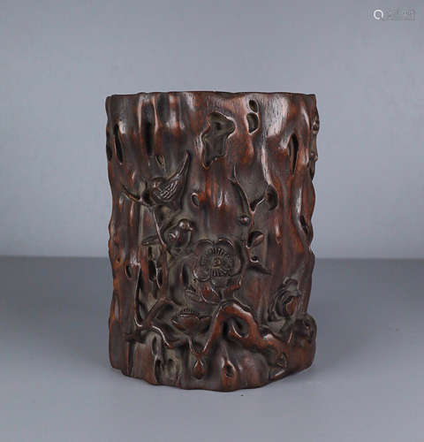 OLD CHENXIANG WOOD PEN HOLDER