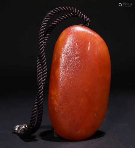 HETIAN JADE RED SHELL ORIGINAL PIECE