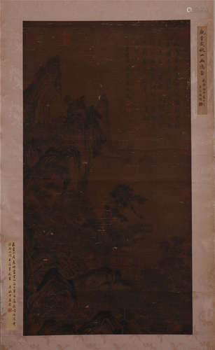 CHINESE SCROLL PAINTING OF MOUNTAIN VIEWS