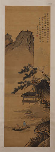 CHINESE SCROLL PAINTING OF MOUNTAIN VIEWS