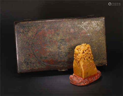 CHINESE TIANHUANG STONE DRAGON SEAL