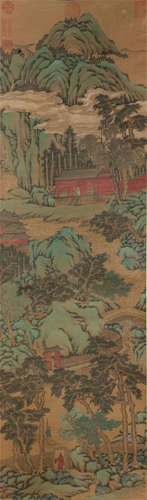 CHINESE SCROLL PAINTING OF MOUNTAIN VIEWS