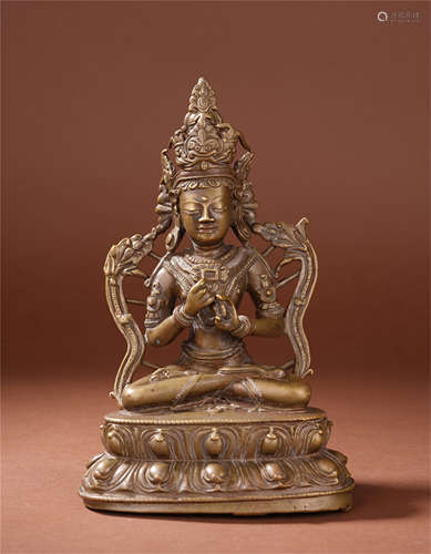 NAPELESE BRONZE SEATED BUDDHA