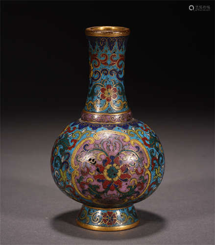 CHINESE CLOISONNE FLOWER VASE