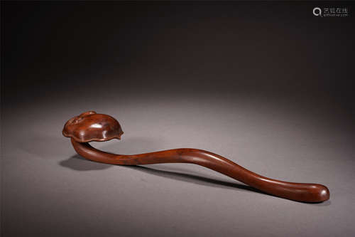 CHINESE BOXWOOD RUYI SCEPTER