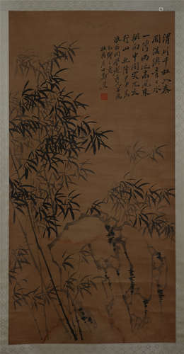 CHINESE SCROLL PAINTING OF BAMBOO