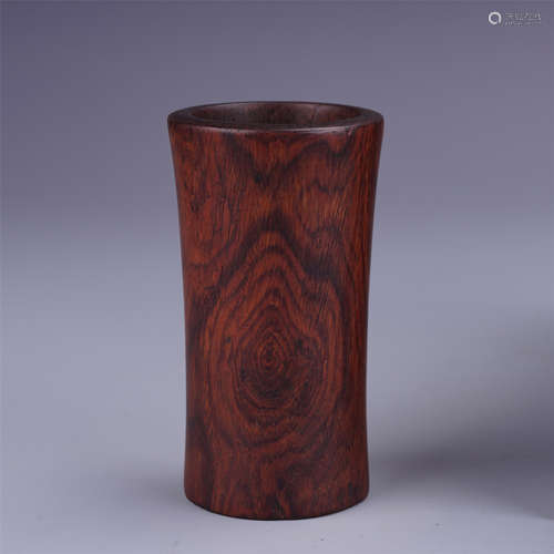 CHINESE HARDWOOD HUANGHUALI BRUSH POT