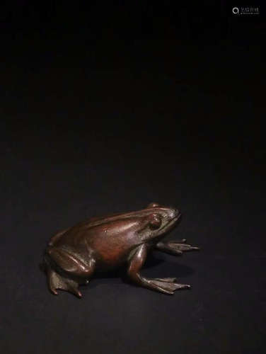 COPPER FROG TEA PET