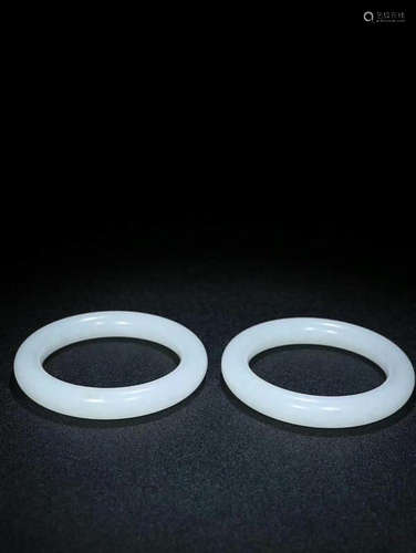 HETIAN JADE DOUBLE BANGLES