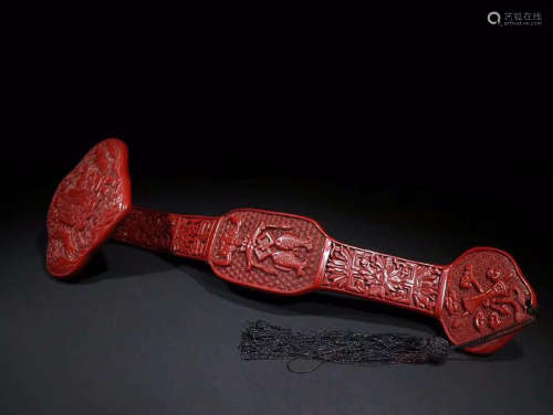 RED LACQUER RUYI ORNAMENT