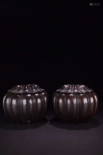 ZITAN WOOD  WEIQI CAN FOR PAIR