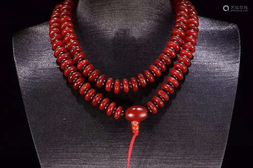 TIBETAN RED AMBER  BEADS