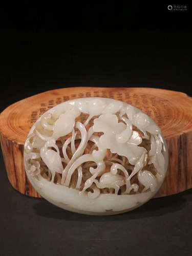 HETIAN JADE BAND PLATE