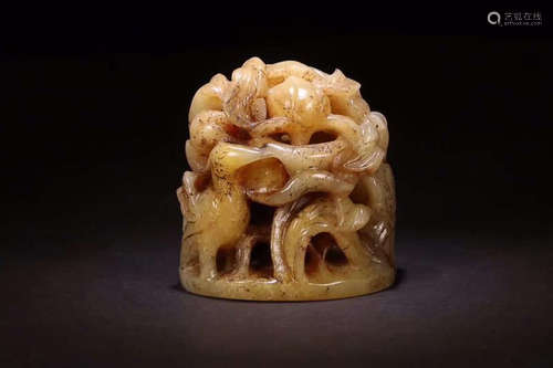 HETIAN JADE CENSER TOP