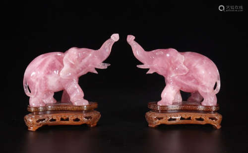 PINK CRYSTAL ELEPHANT ORNAMENT FOR 2