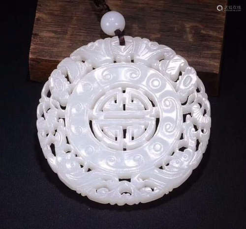 WHITE HETIAN JADE SHOU BRAND