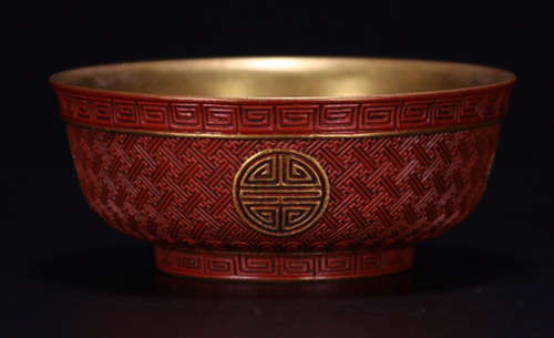 IMITATION TI HONG SHOU PATTERN BOWL