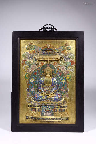 CLOISONNE SAKYAMUNI BUDDHA ORNAMENT