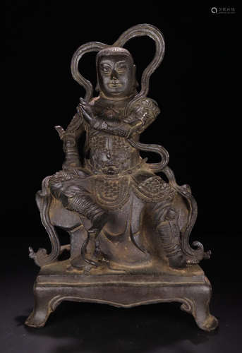 A BRONZE CASTED WEITUO BUDDHA