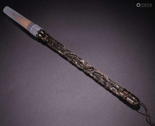 A CRYSTAL DRAGON PATTERN PEN BRUSH